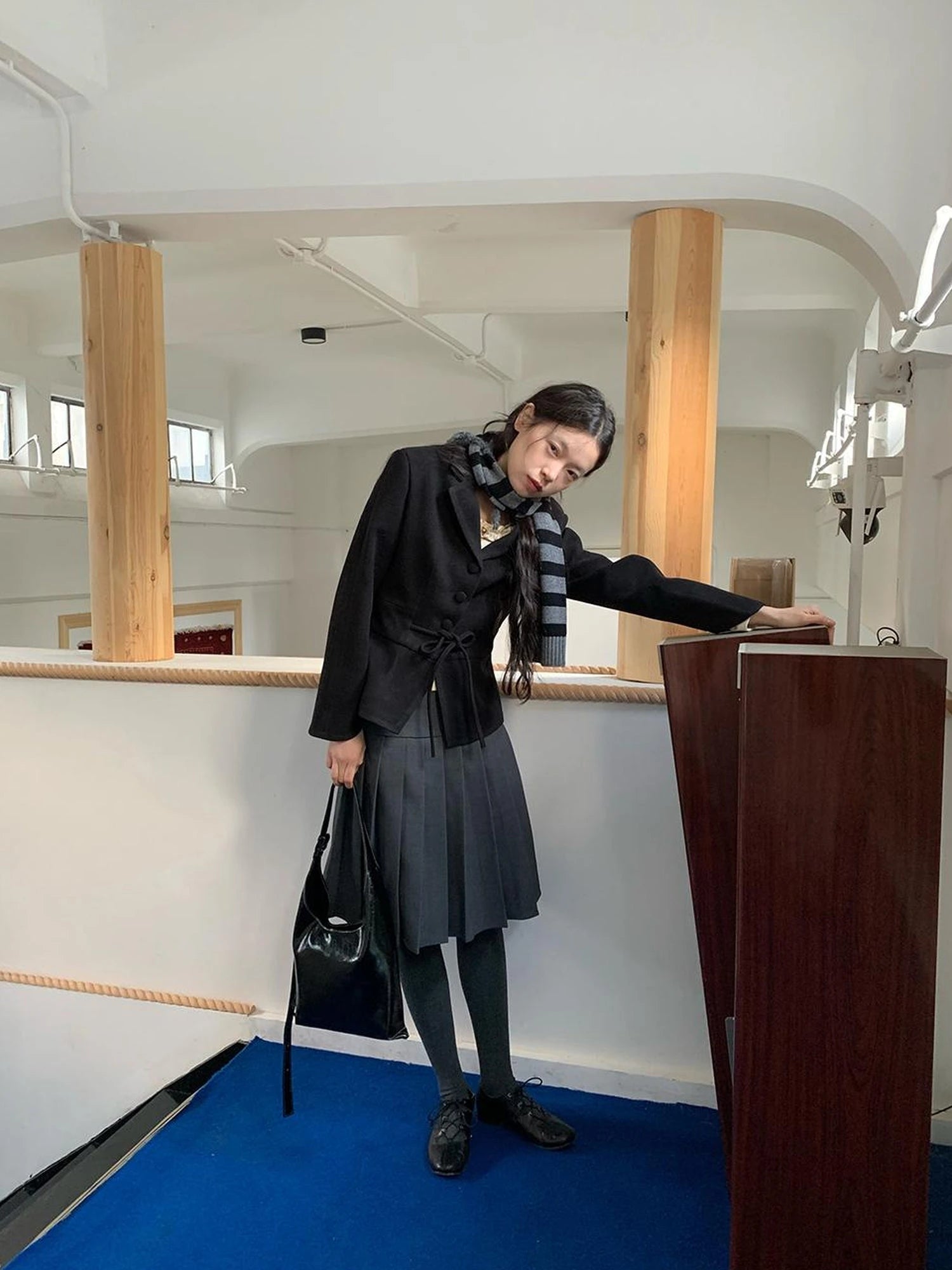 Vintage Dory Dory Lace Up Waist Cropped Blazer