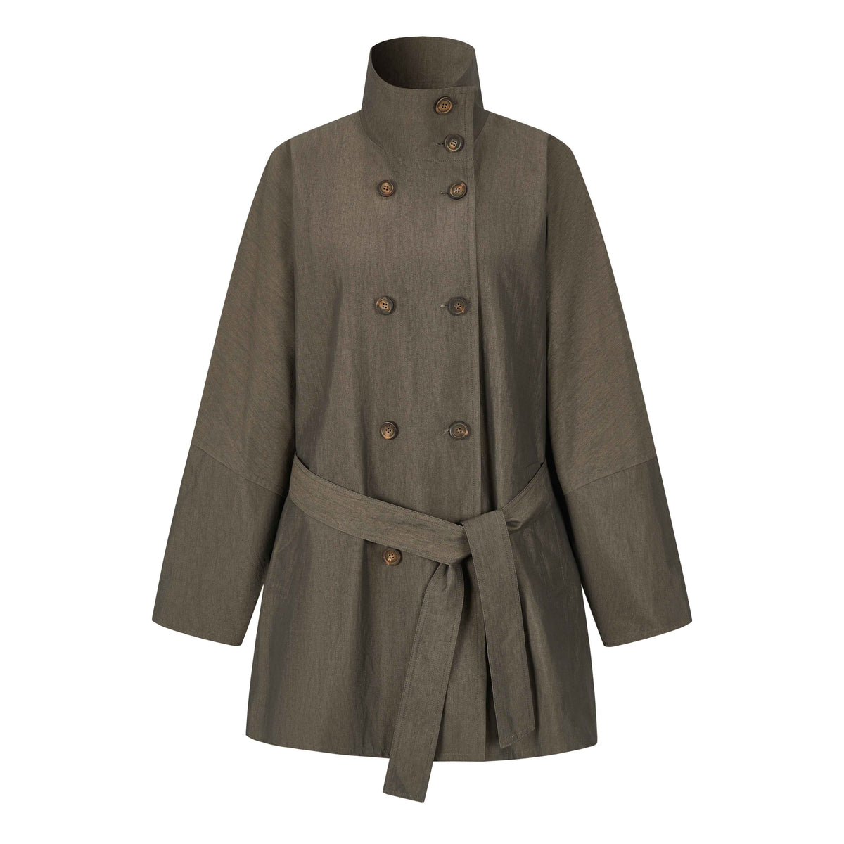 Dorydory_Vintage_Double_Breasted_Stand_Collar_Women&