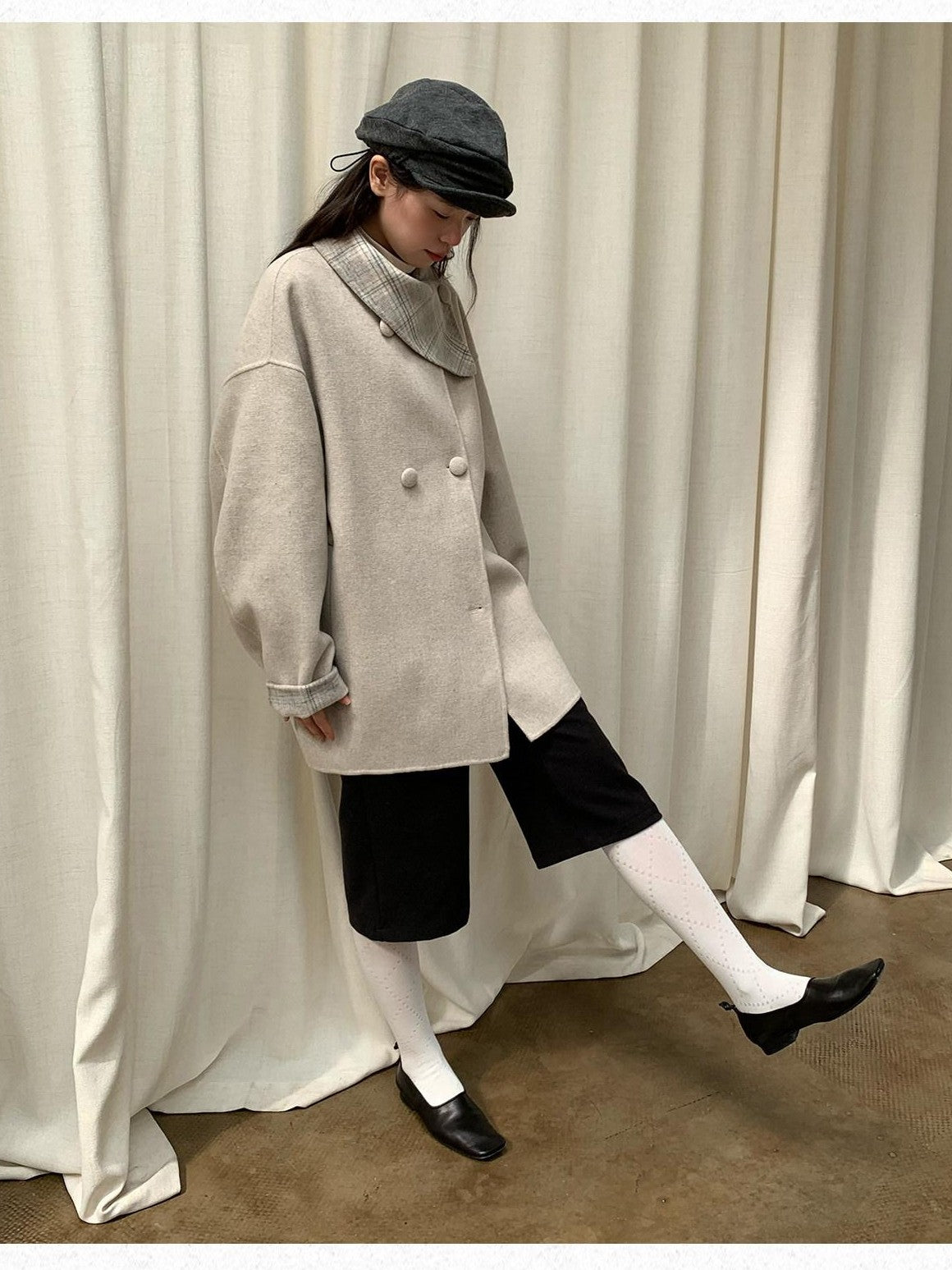 Dorydory Vintage Double Face Knit Straight High Waist Women&