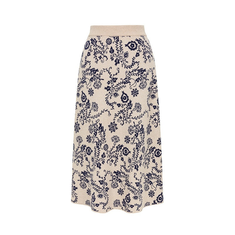 Dorydory_Vintage_Floral_Bird_Knit_High_Waist_Straight_Women&