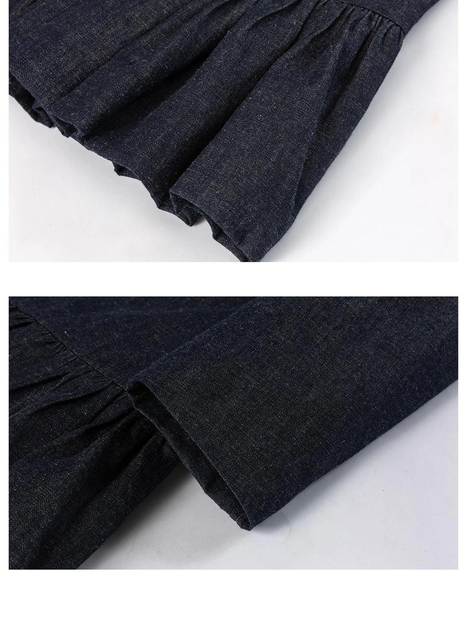 Vintage Indigo Washed Denim Jacket With Floral Collar