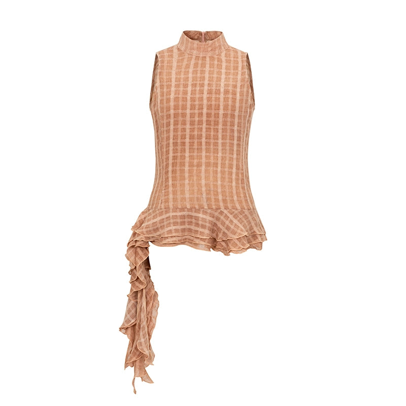 Dorydory_Vintage_Lace_Trim_Checked_Bustier_Top_MISSTT