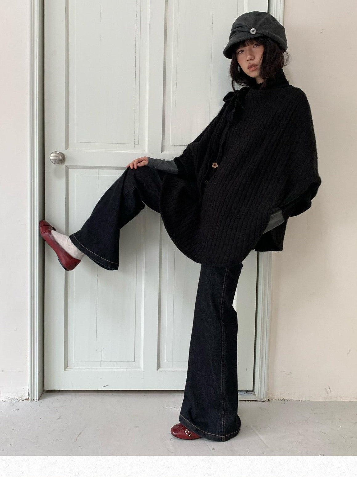 Dorydory Vintage Micro Flare Slim Low Rise Stretch Women&