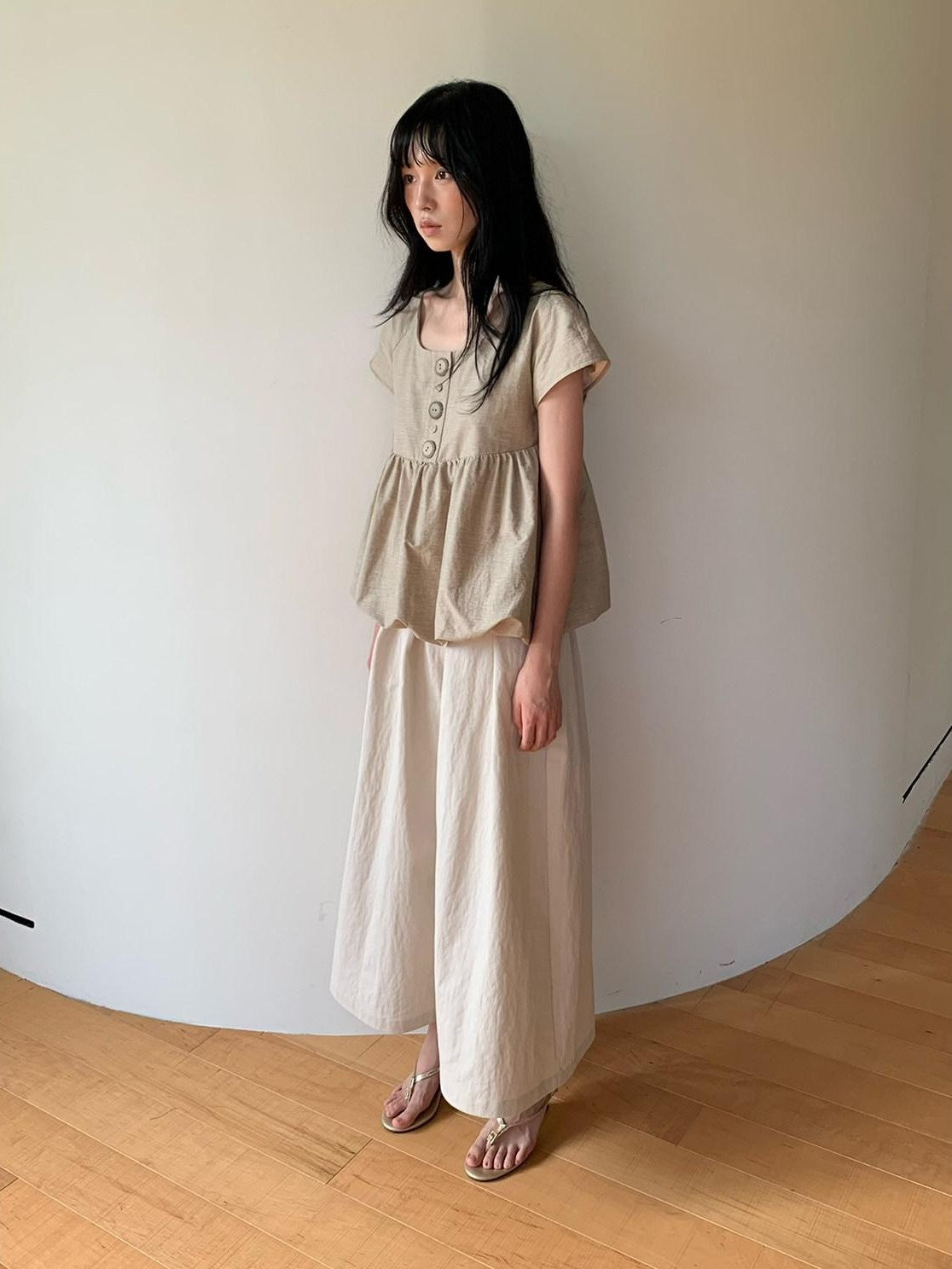 Dorydory Vintage Pleated A Line High Waist Women&