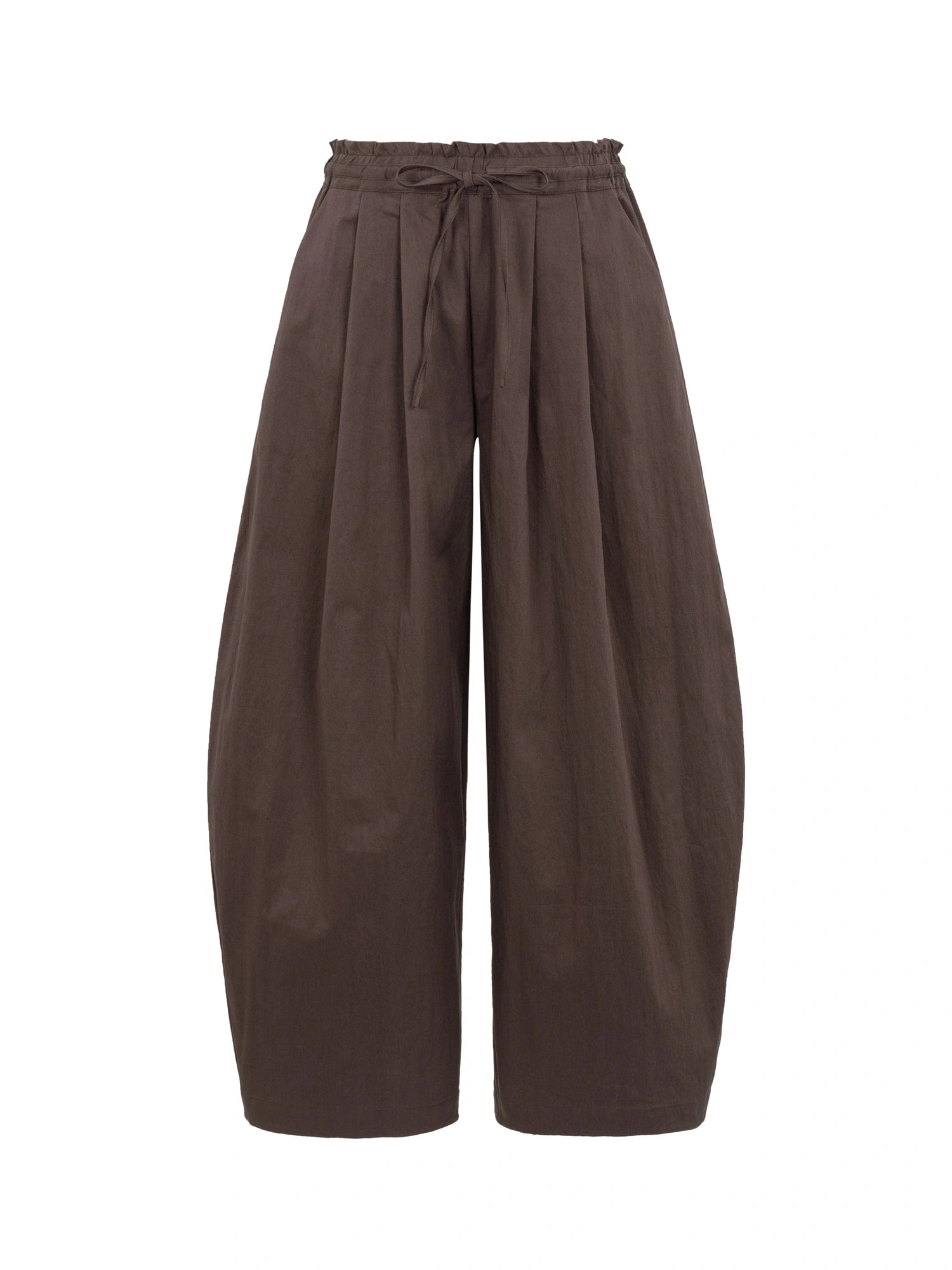 Vintage Tie Waist Relaxed Balloon Trousers