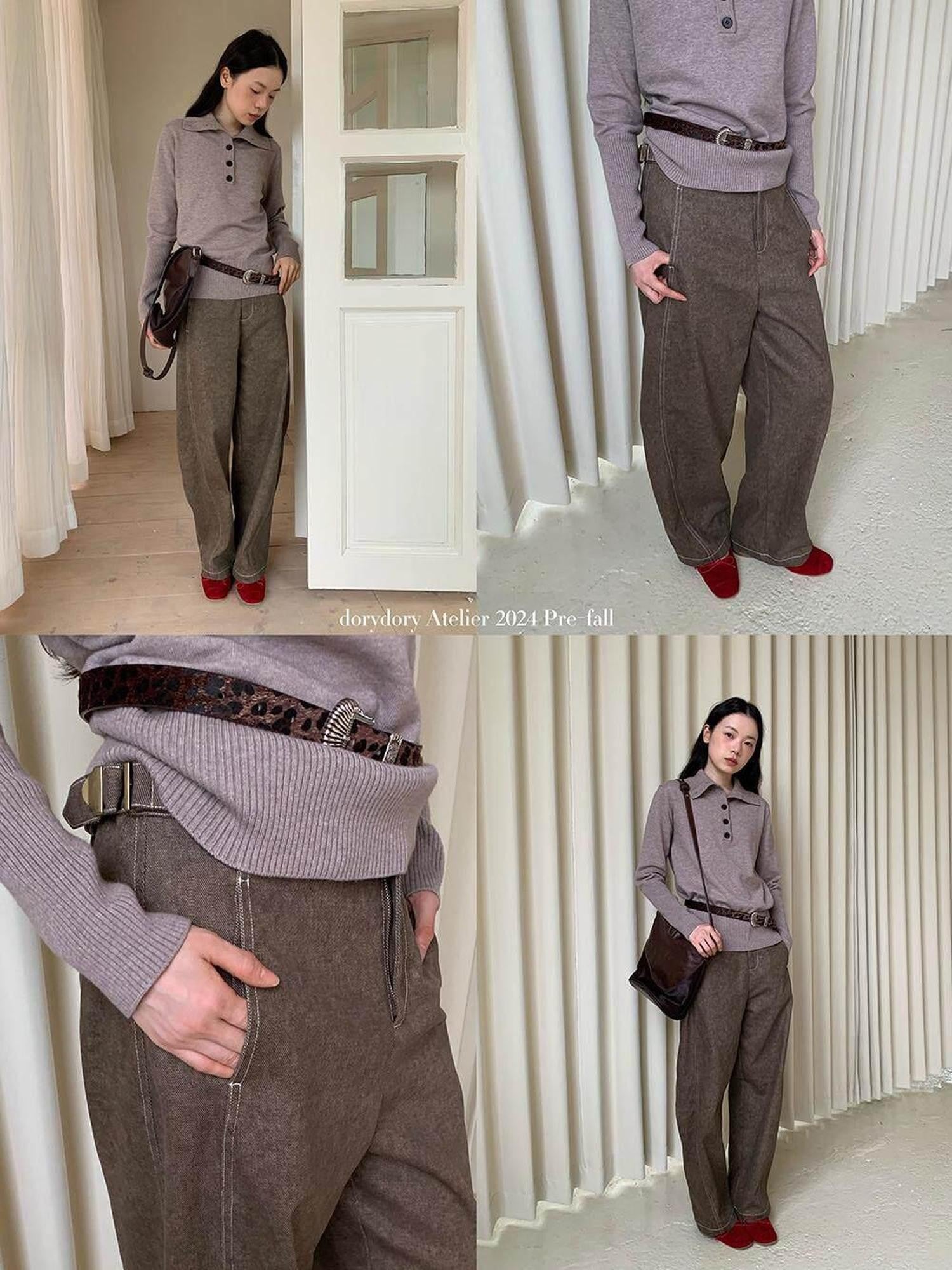 Dorydory Washed Curved Cut Relaxed Pear Flattering Women&