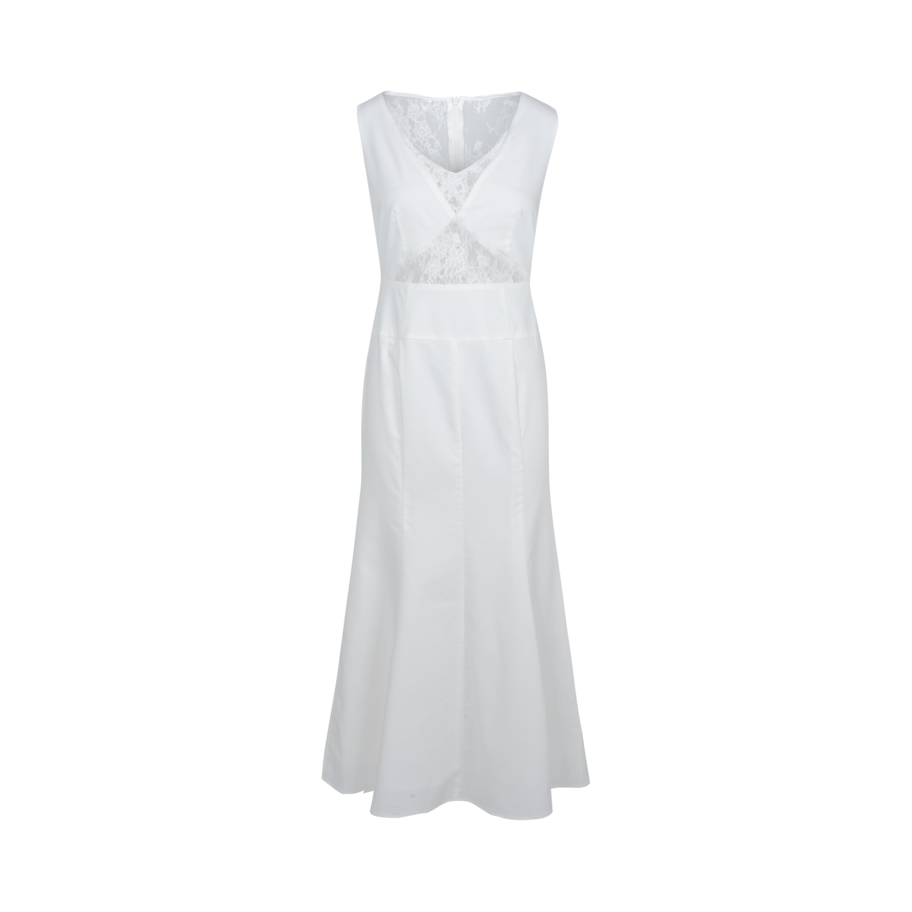 Dorydory_White_Lace_V-neck_Slim_Sleeveless_Women&