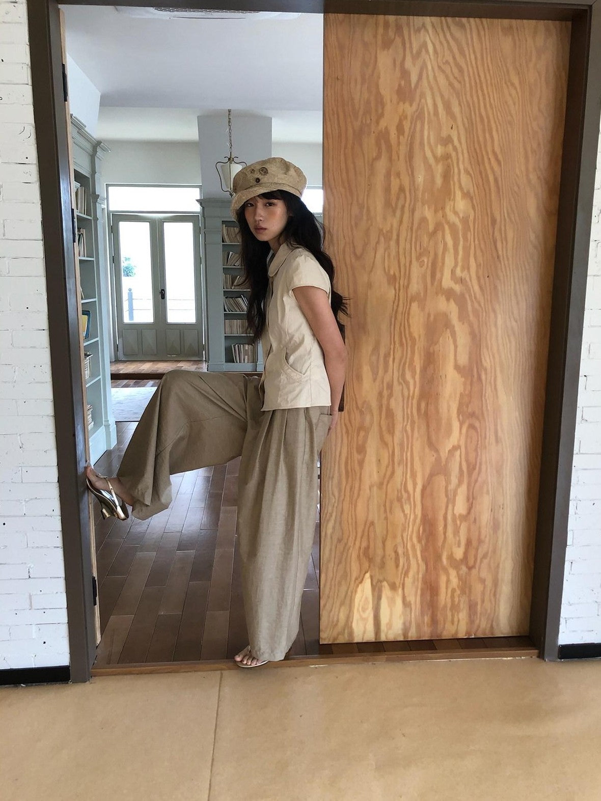 Dorydory Wide Waistband Pressed Pleat Women&