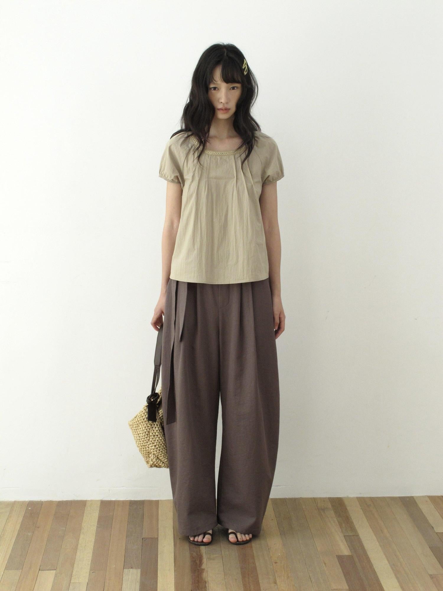 Dorydory Woven Lace Round Neck Knitted Women&