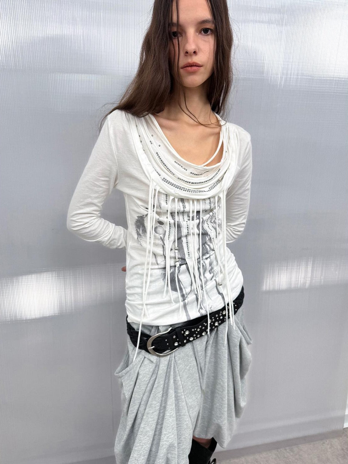 DoublePunch Boho Three Strand Braided Studded Crystal Buckle Women&