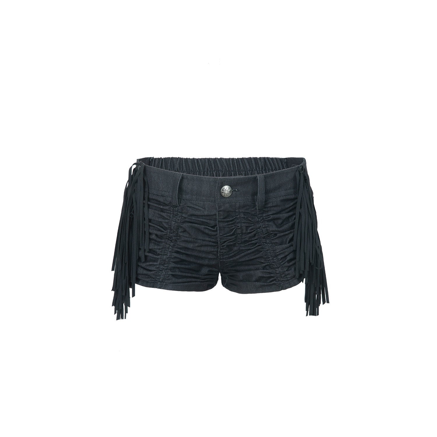 DoublePunch_Detachable_Tassel_Shirred_Low_Waist_Women&