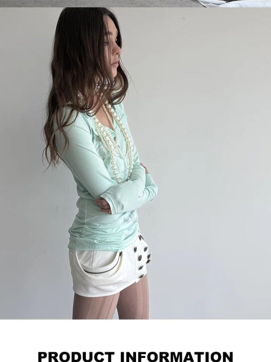 DoublePunch Gothic Print Distressed Knit Women&