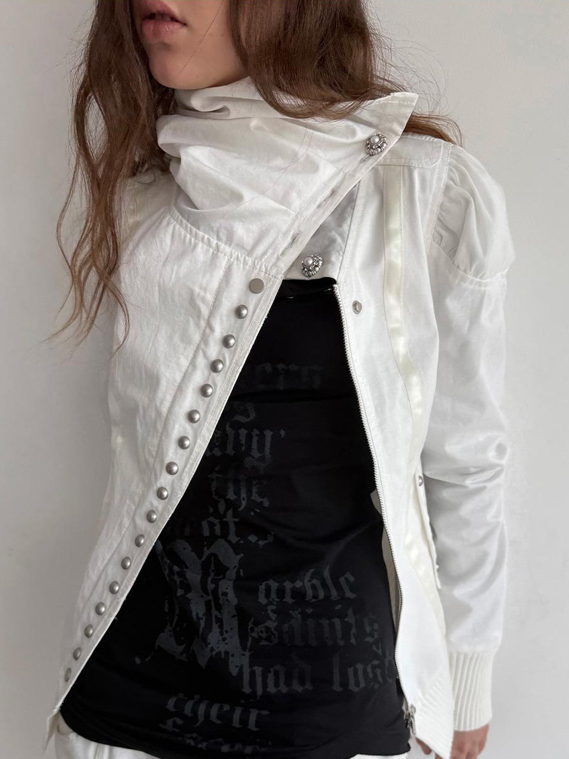 DoublePunch Gothic Print Distressed Knit Women&