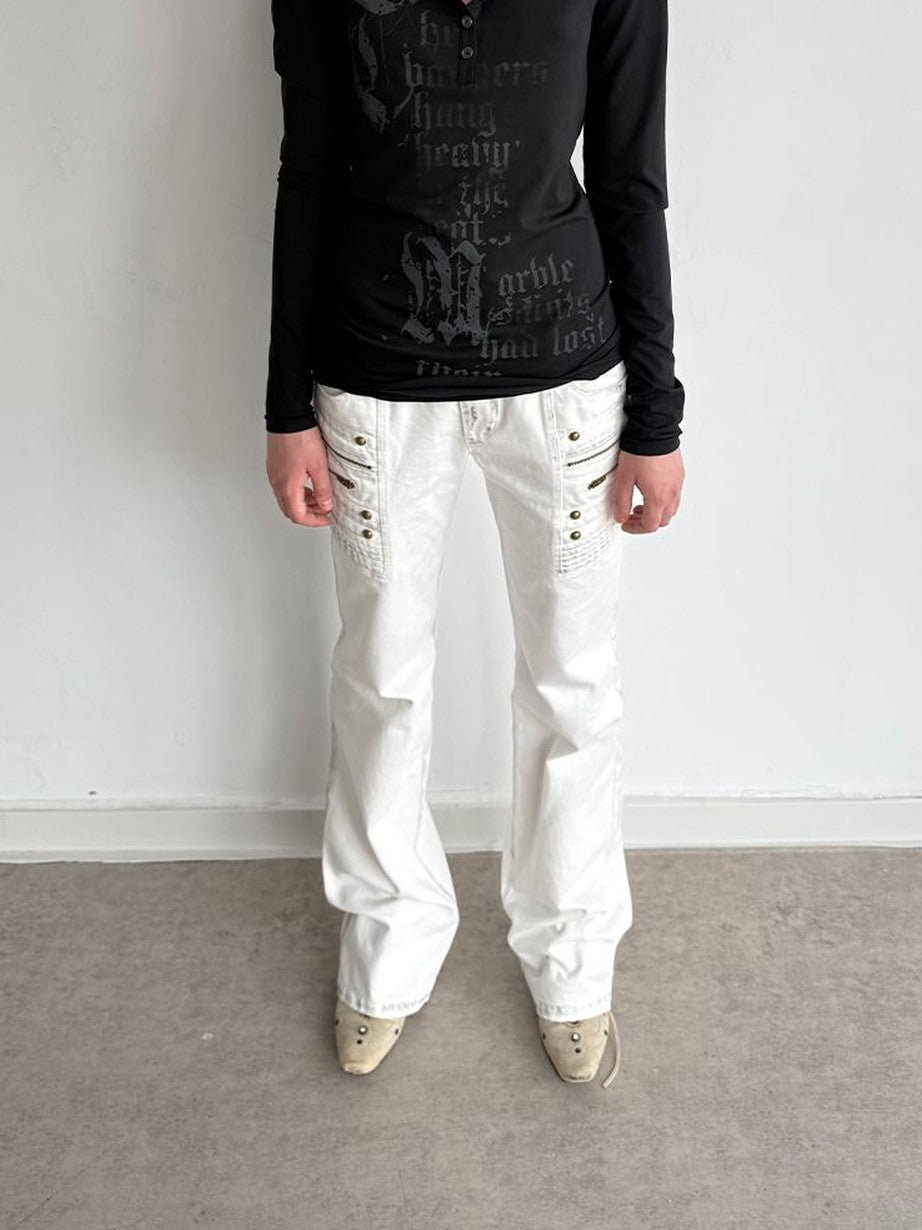 DoublePunch Gothic Print Distressed Knit Women&