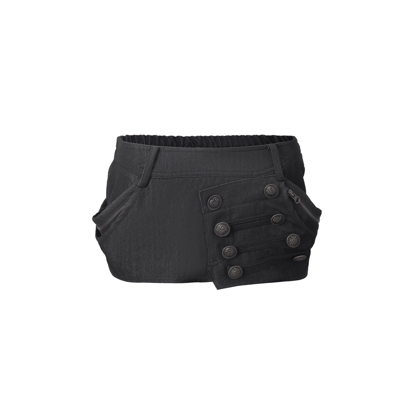 DoublePunch_Hip_Lift_Cargo_Style_Asymmetric_Irregular_Hem_Low_Waist_Stretch_Women_Mini_Skirt_MISSTT