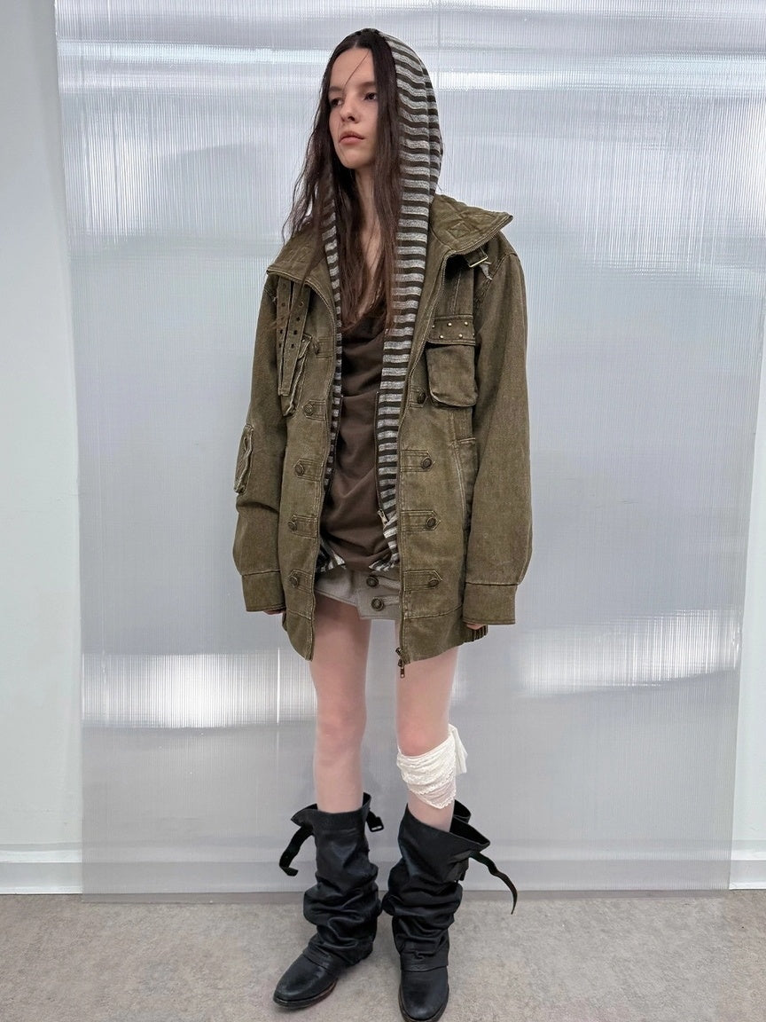 DoublePunch Hip Lift Cargo Style Asymmetric Irregular Hem Low Waist Stretch Women Mini Skirt