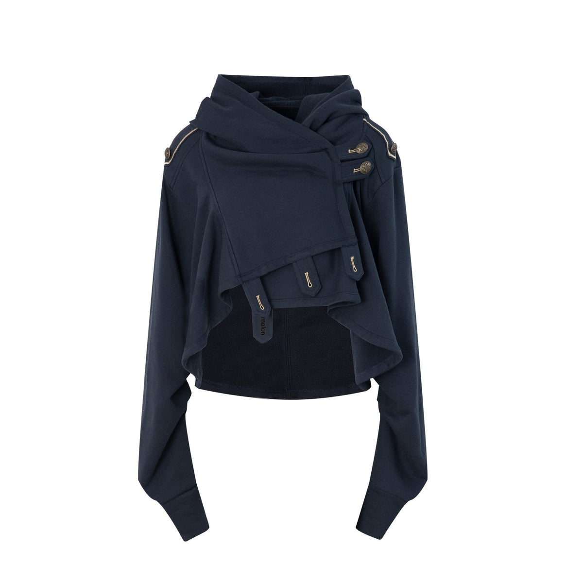 DoublePunch_Hooded_Asymmetric_Short_Cotton_Women&