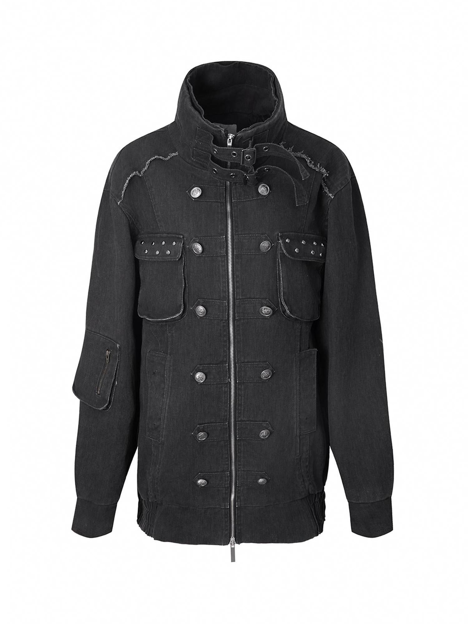 DoublePunch Insulated Utility Loose Fit Drop Shoulder Cotton Mid Length Women Jacket