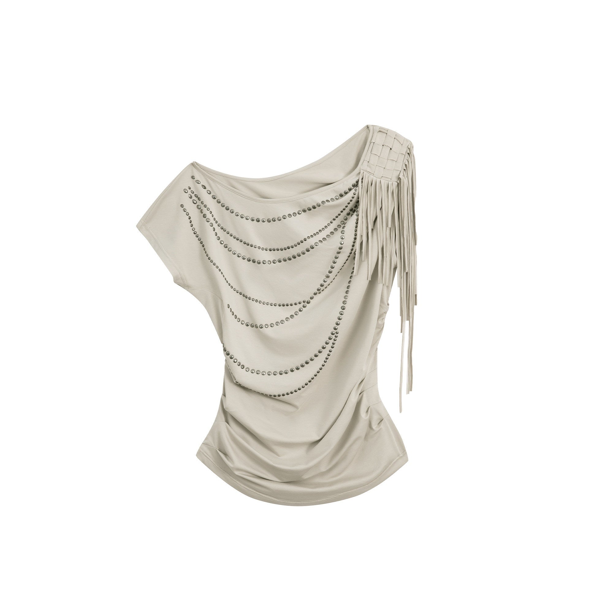 DoublePunch_Off_Shoulder_Fringe_Batwing_Rhinestone_Women&