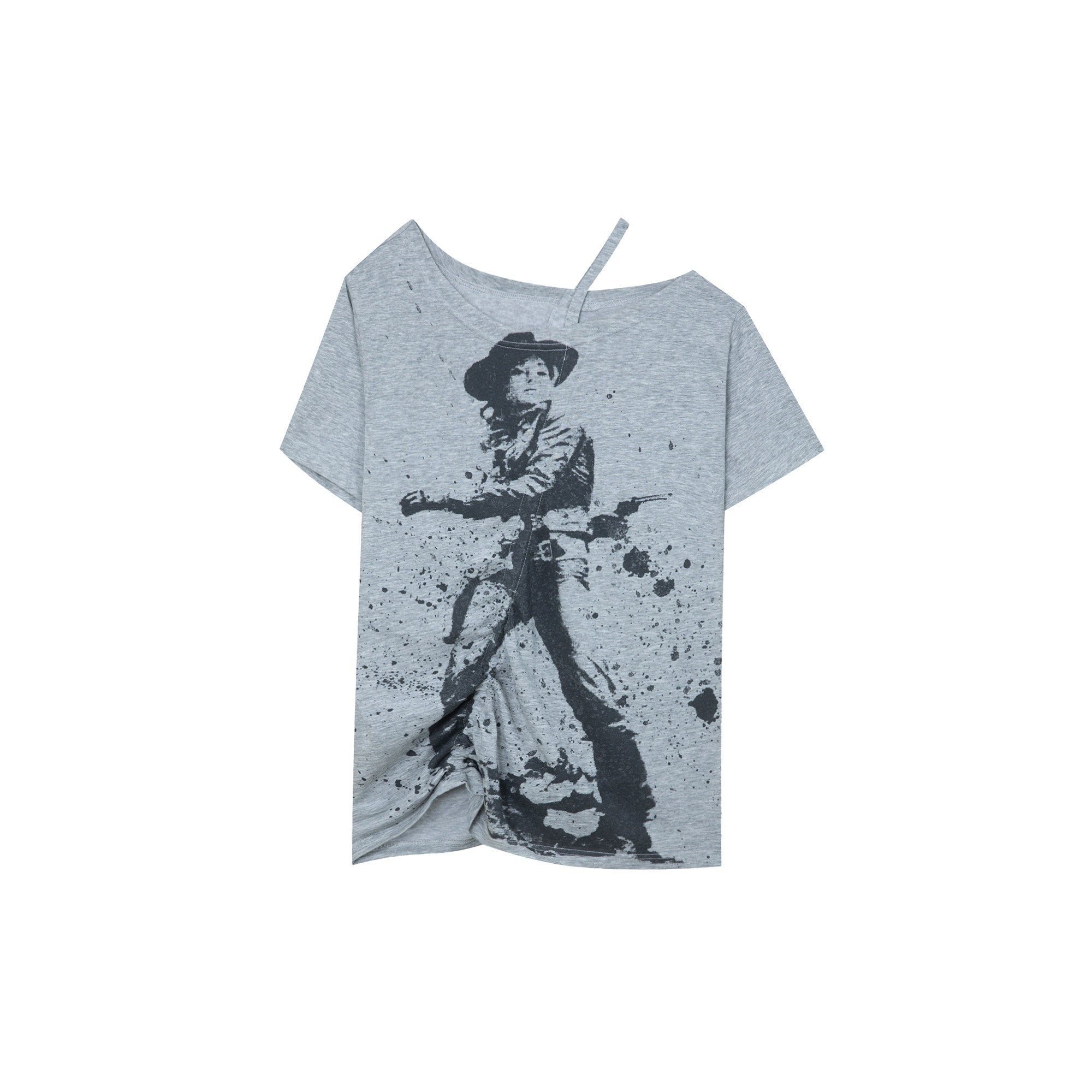 DoublePunch_Printed_Drawstring_Slanted_Neck_Women&
