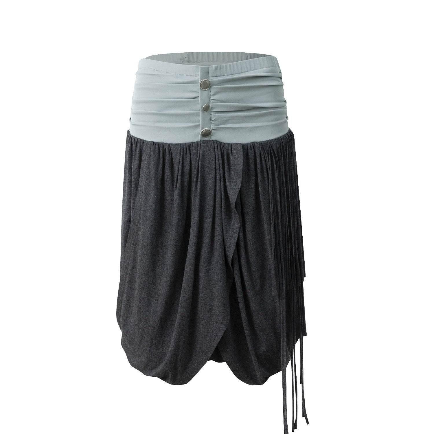 DoublePunch_Tulip_Tassel_Low_Waist_Wide_Pleated_Waistband_Women&