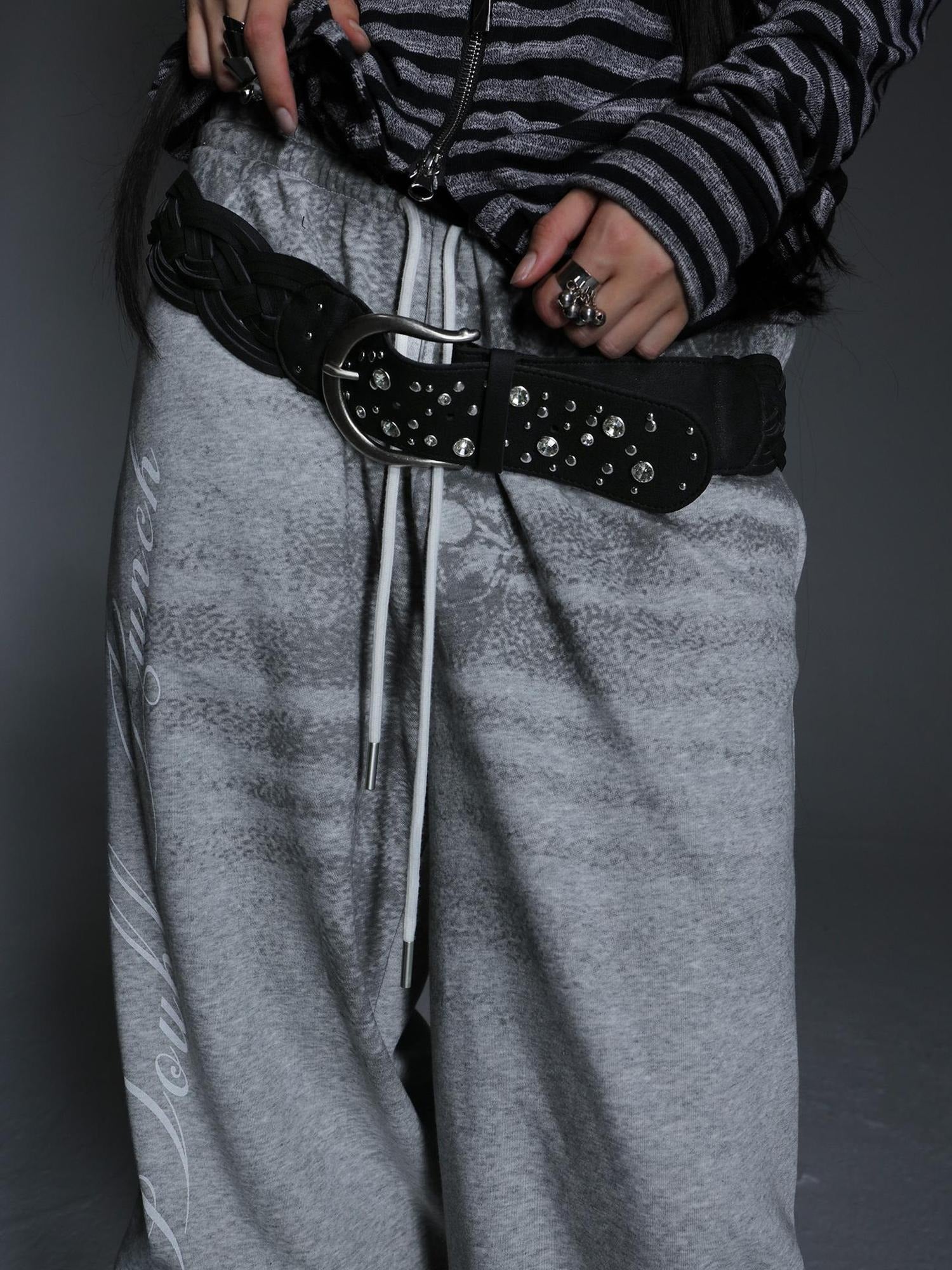 DoublePunch Versatile Braided Soft Leather Waist Belt Three Strand Women Office Accessories