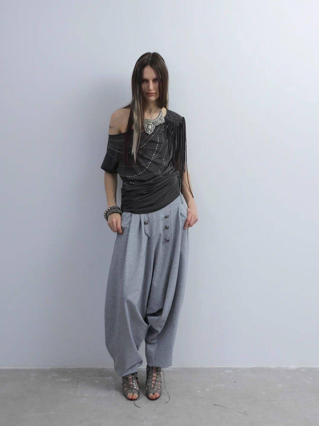 DoublePunch Vintage Equestrian Low Crotch Knit Structured Women&