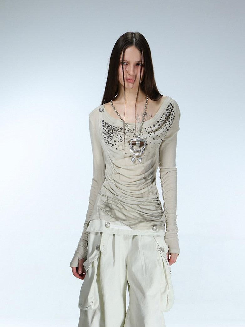 DoublePunch Vintage Low Waist 3D Tailored Zipper Loose Women&