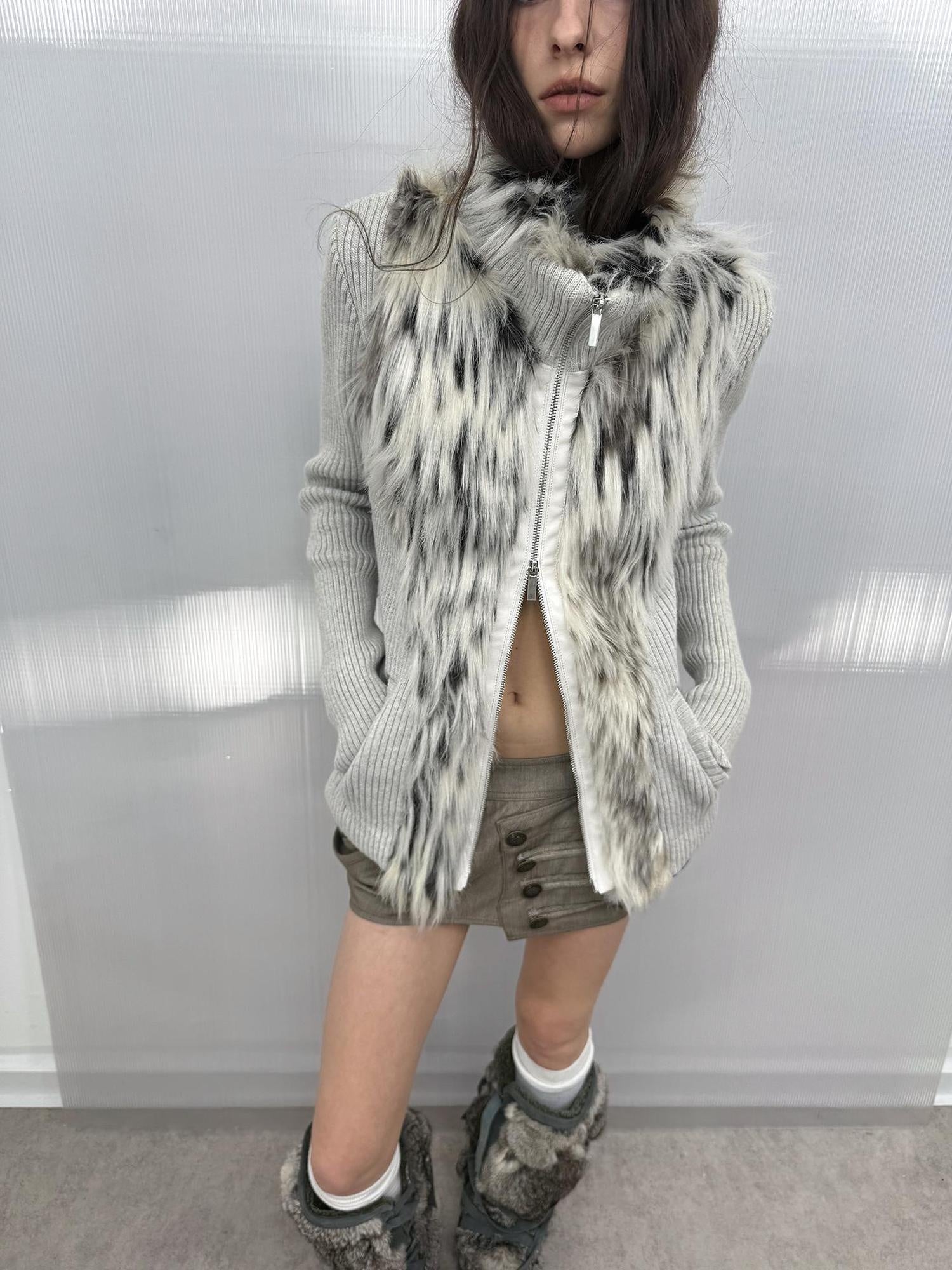 DoublePunch Warm Cotton Padded Vintage Cinched Waist Zip Fur Collar Cropped Women Jacket