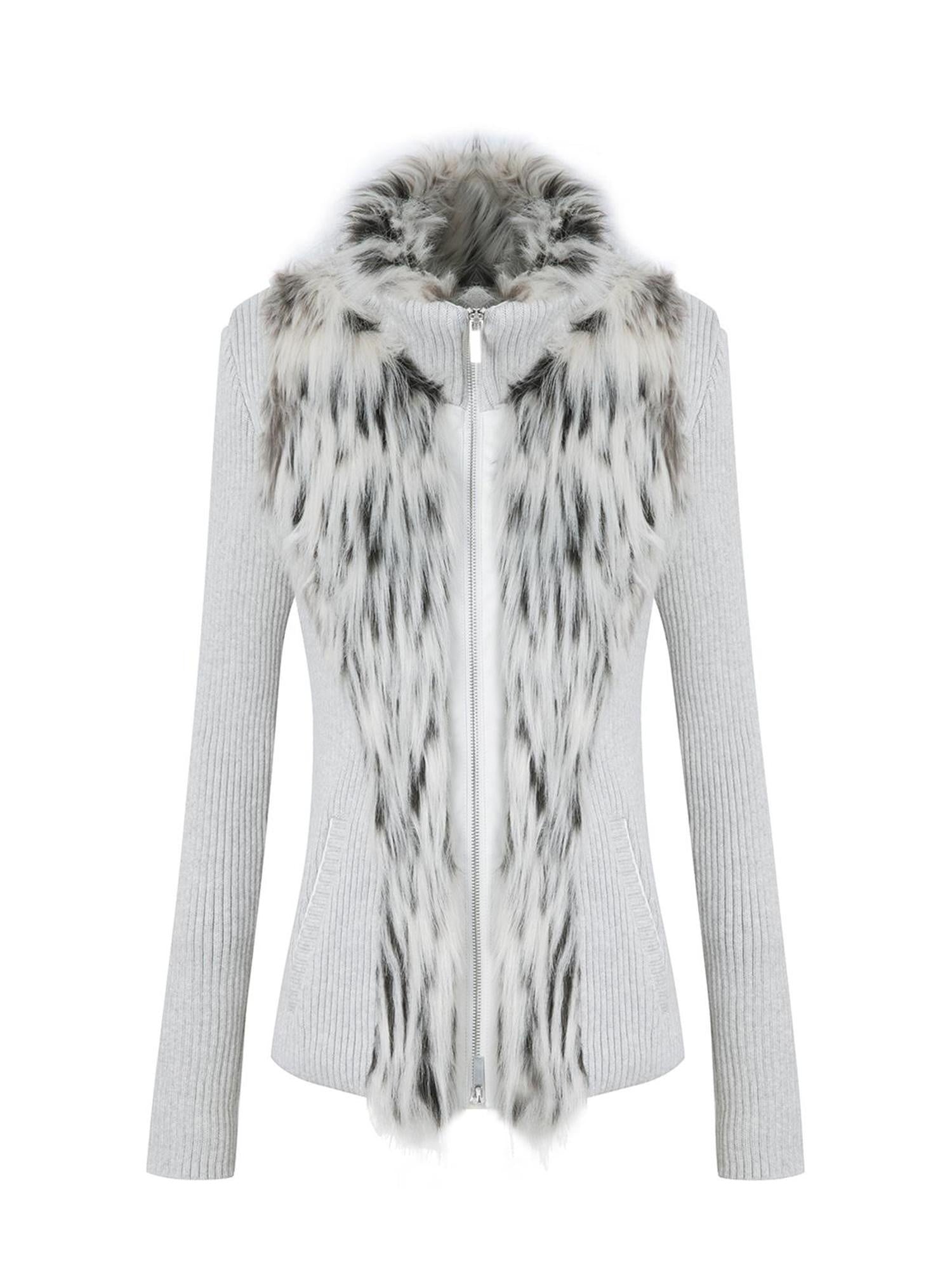 DoublePunch Warm Cotton Padded Vintage Cinched Waist Zip Fur Collar Cropped Women Jacket