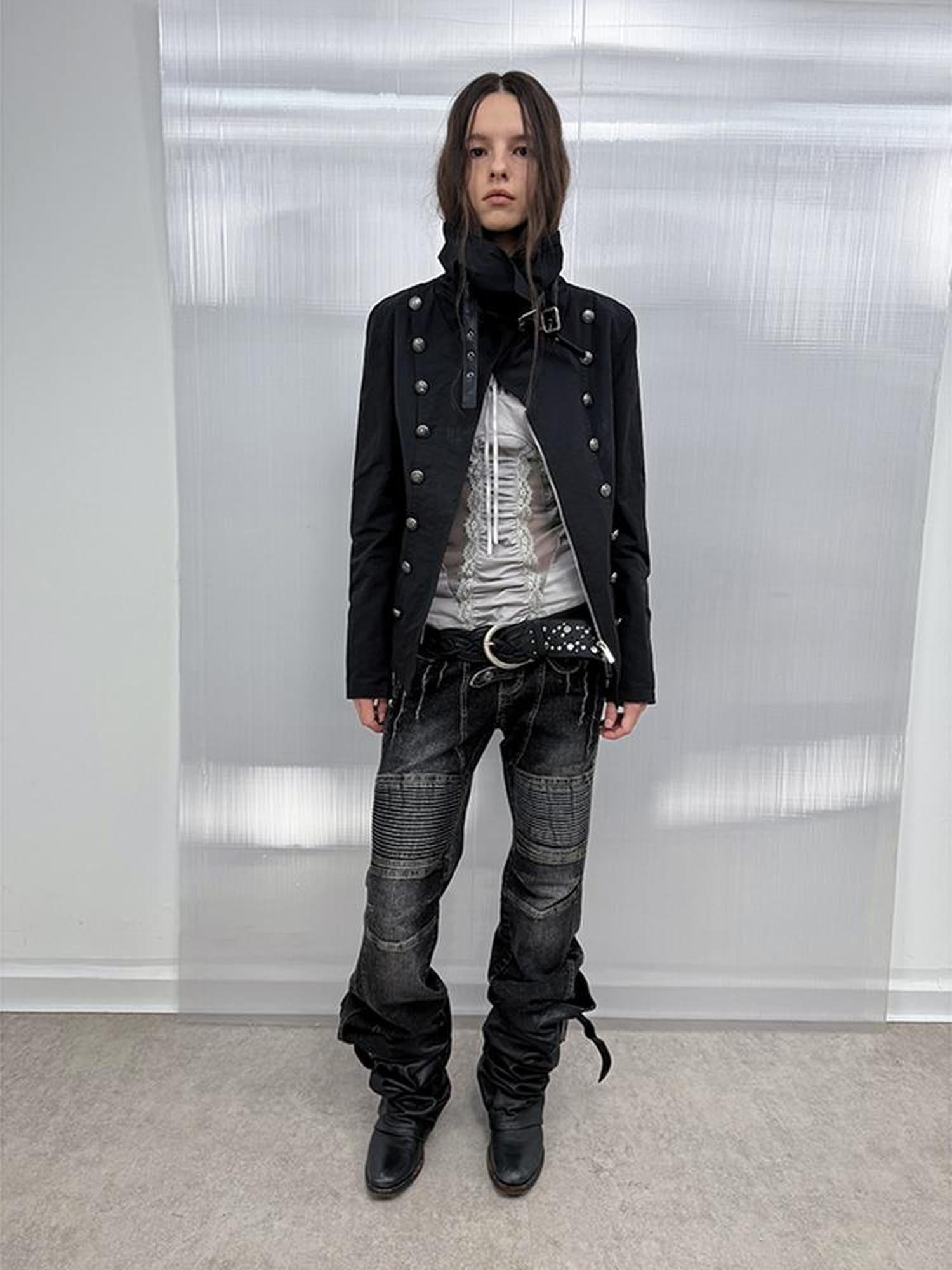 DoublePunch Windproof Vintage Slim Detachable Cotton Blend High Collar Women Outdoor Jacket