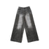 ALINNV STUDIO Vintage Washed Wide Leg Jeans Low Rise Distressed Denim Pants