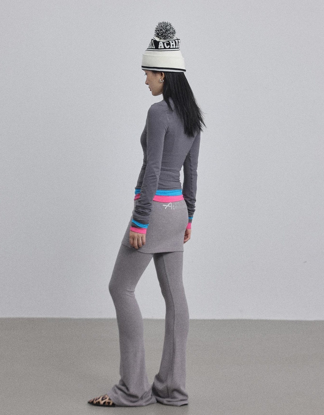 Achihara Double Hem Color Block Tee