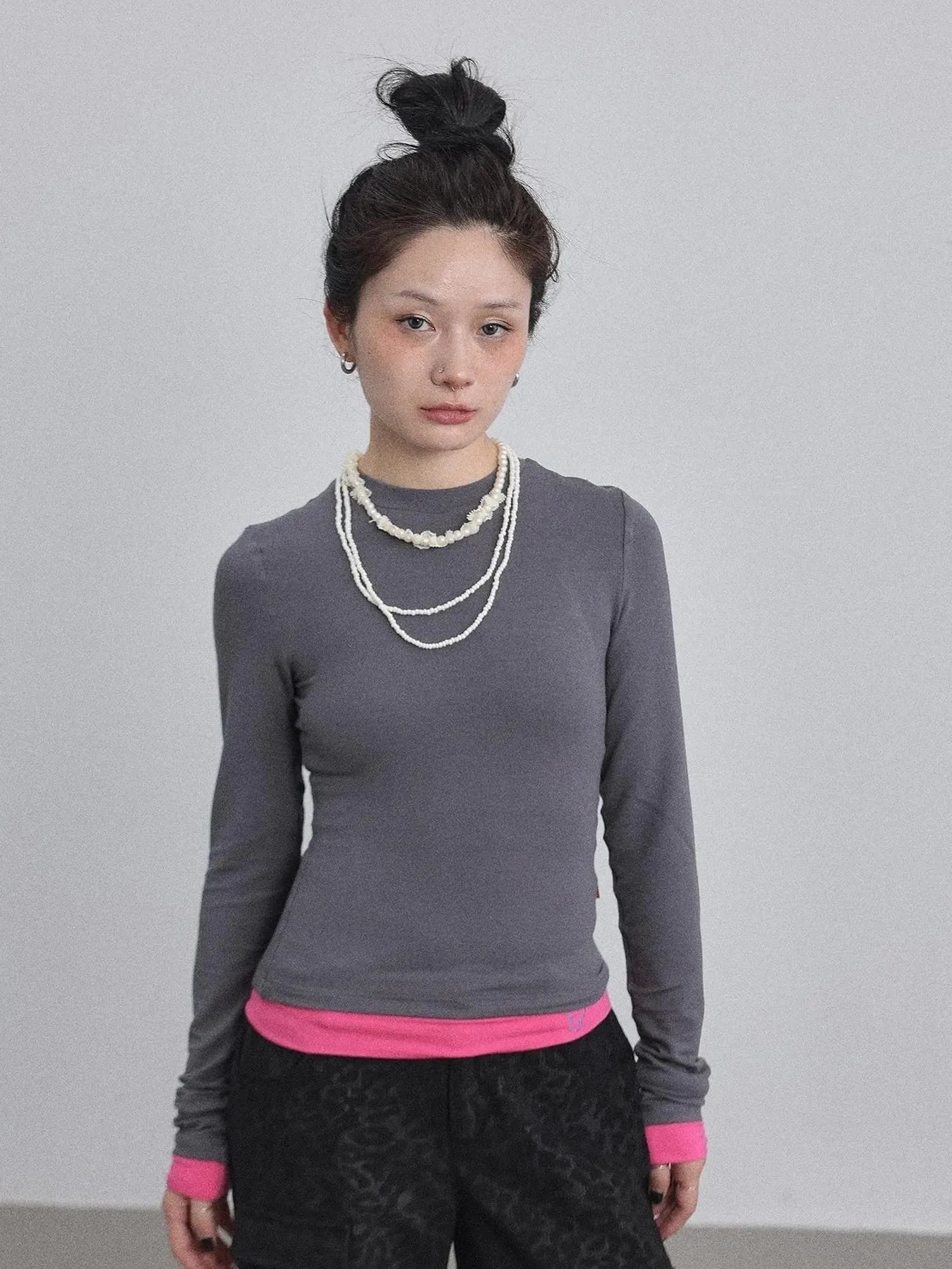 Double Hem Color Block Tee