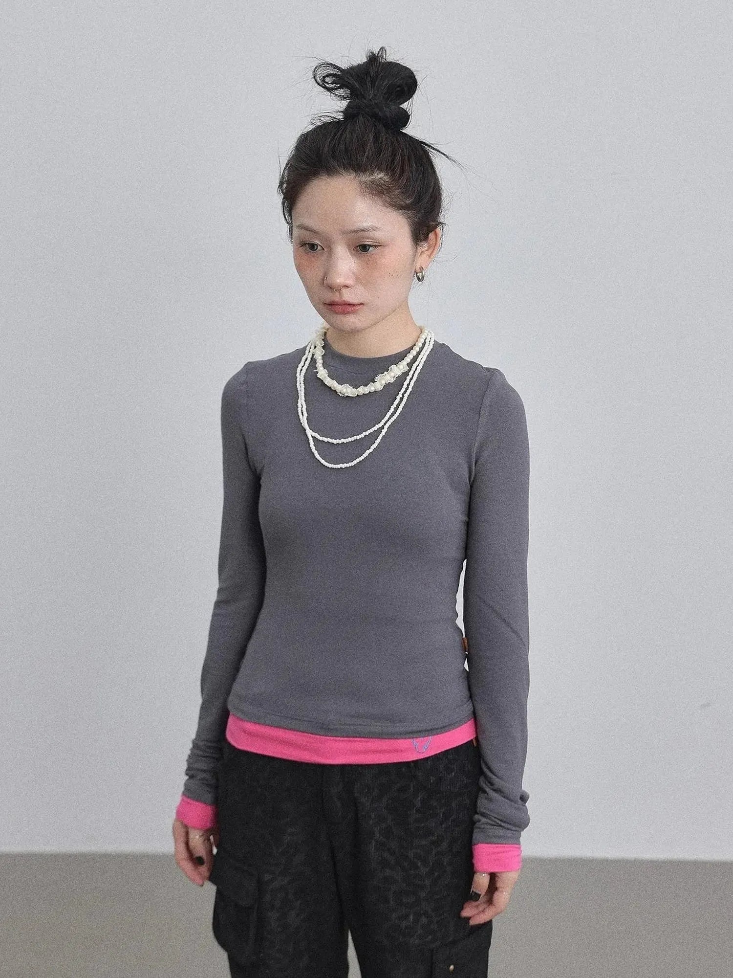 Double Hem Color Block Tee