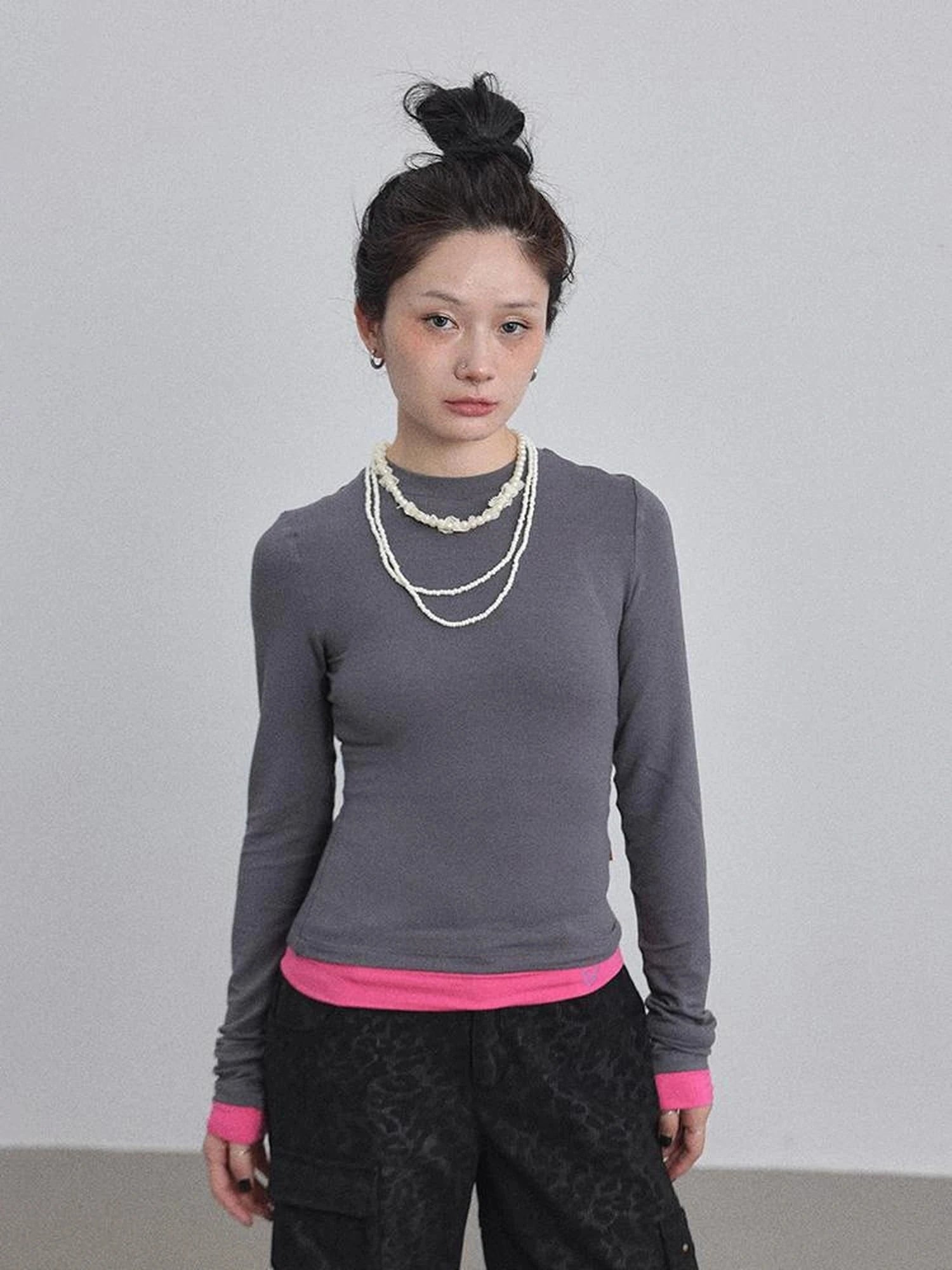 Double Hem Color Block Tee