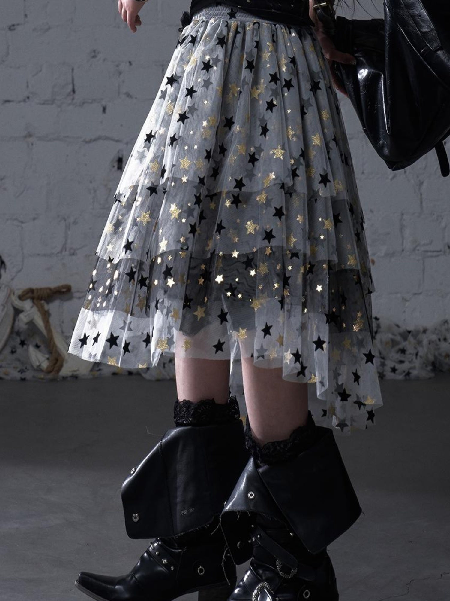 NO ROMANCE Dreamy Ballet Star Mesh Two-Way Bustier Skirt Dresses
