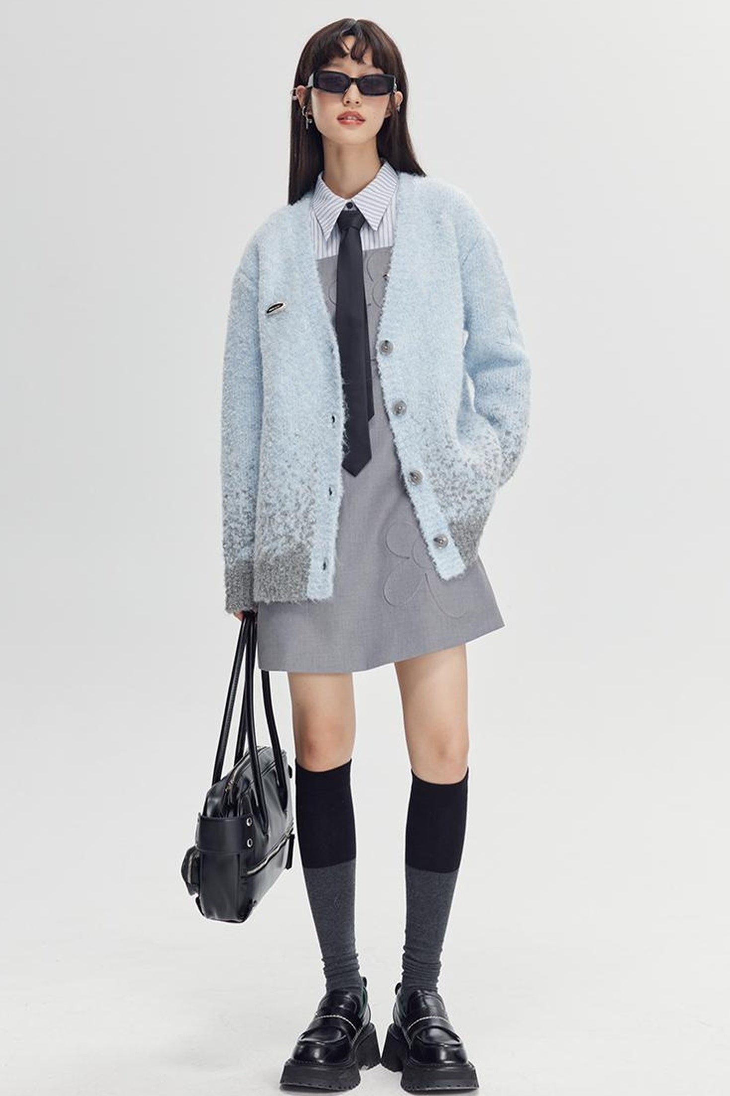 DIDDI MODA Elegant Asymmetrical Button Waist Shirt