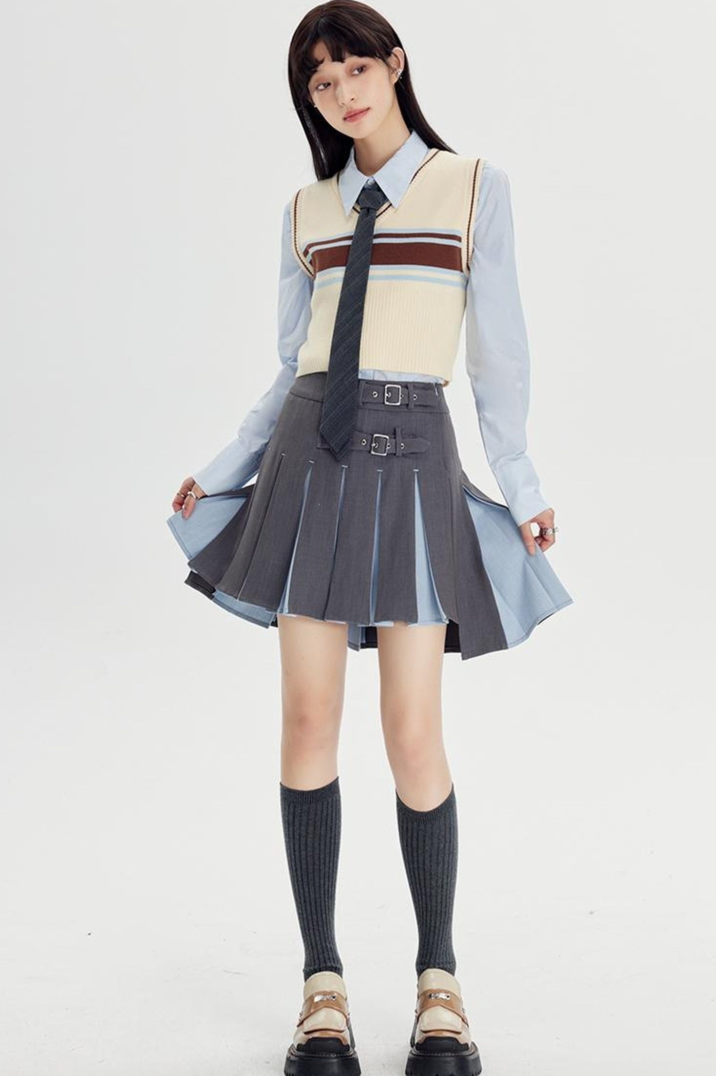 Elegant Asymmetrical Button Waist Shirt