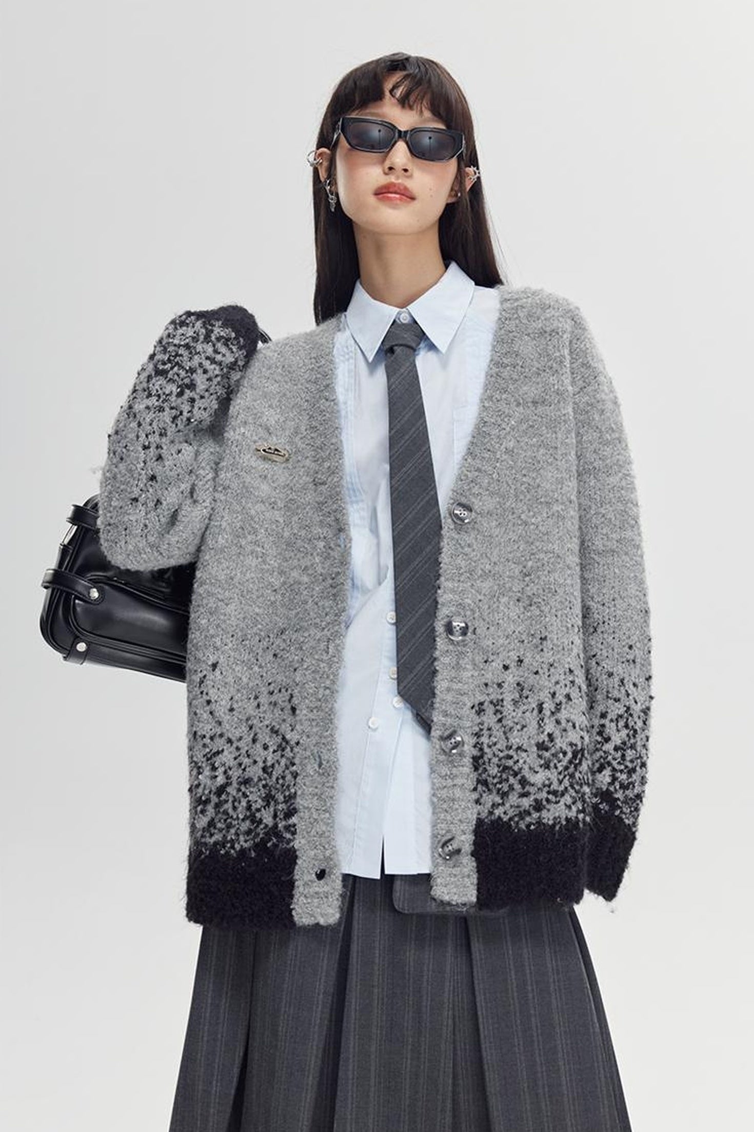 DIDDI MODA Elegant Asymmetrical Button Waist Shirt