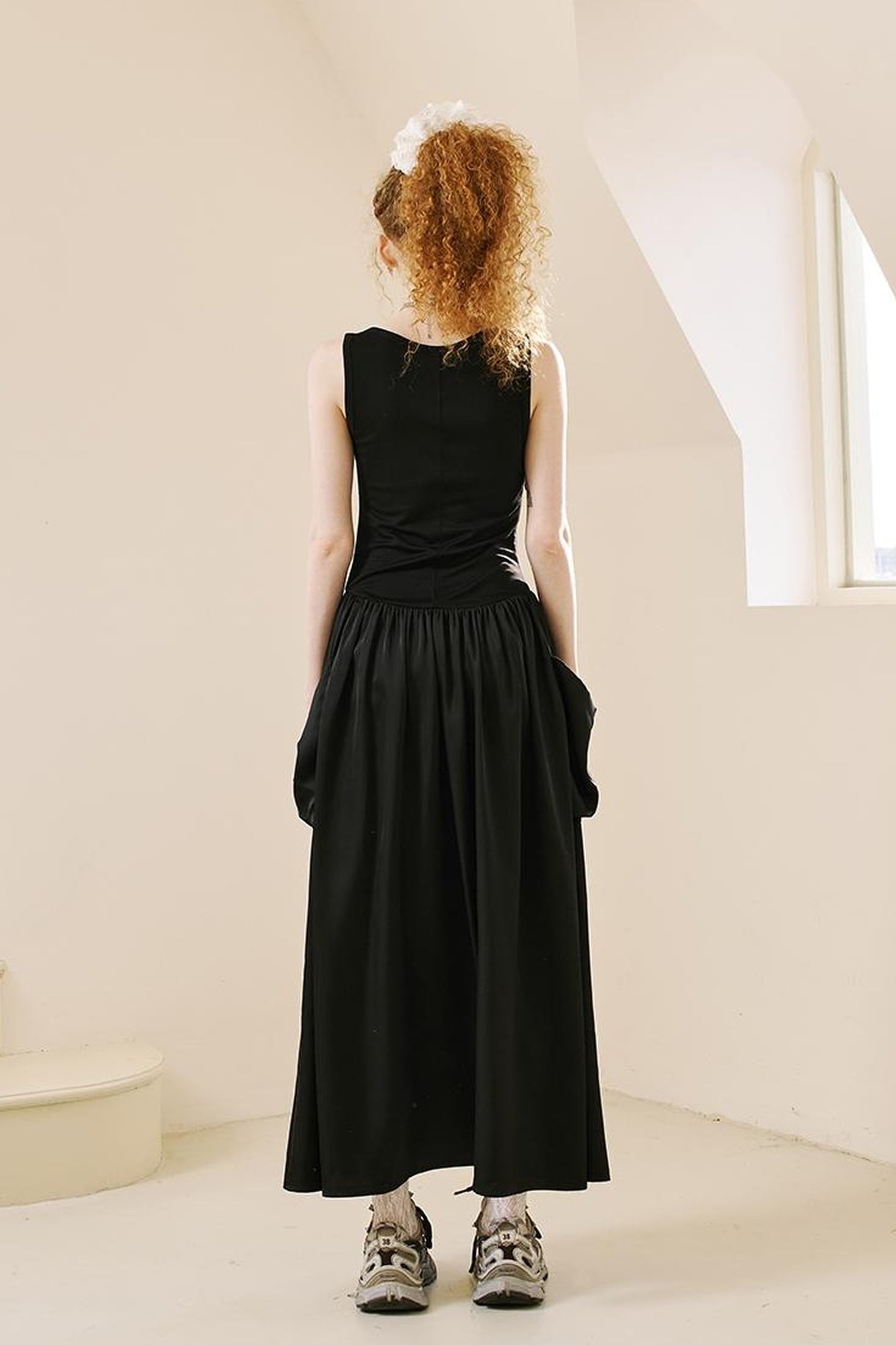 DIDDI MODA Elegant Beaded Butterfly Halter Dress