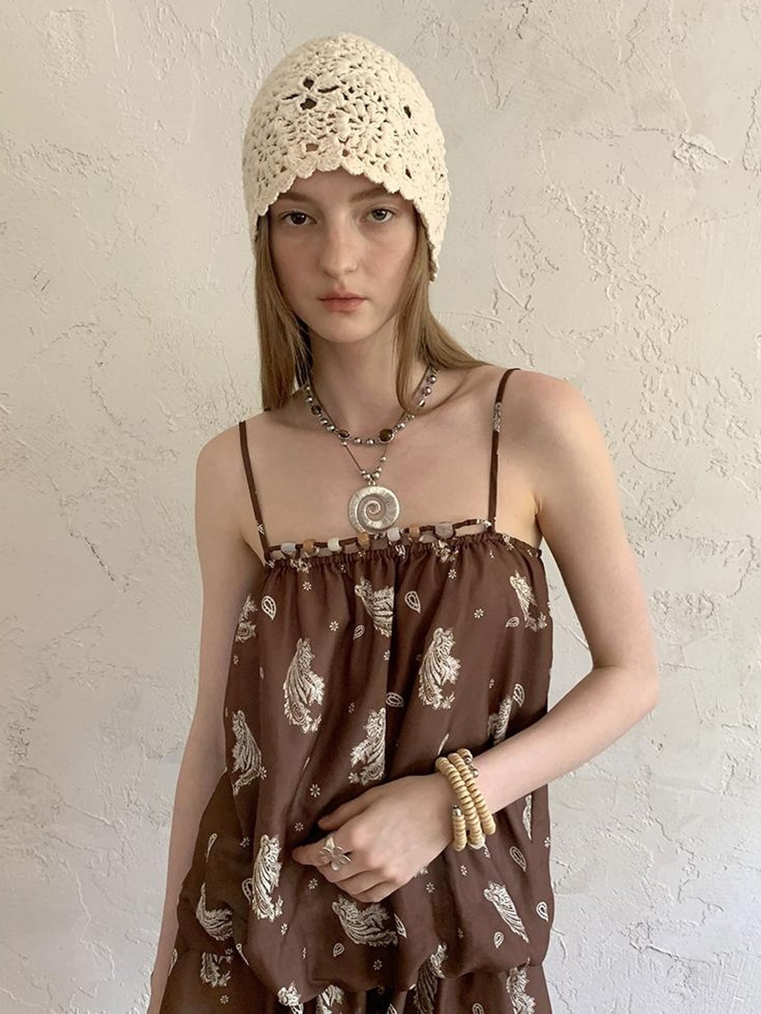 DIDDI MODA Elegant Beaded Paisley Sundress