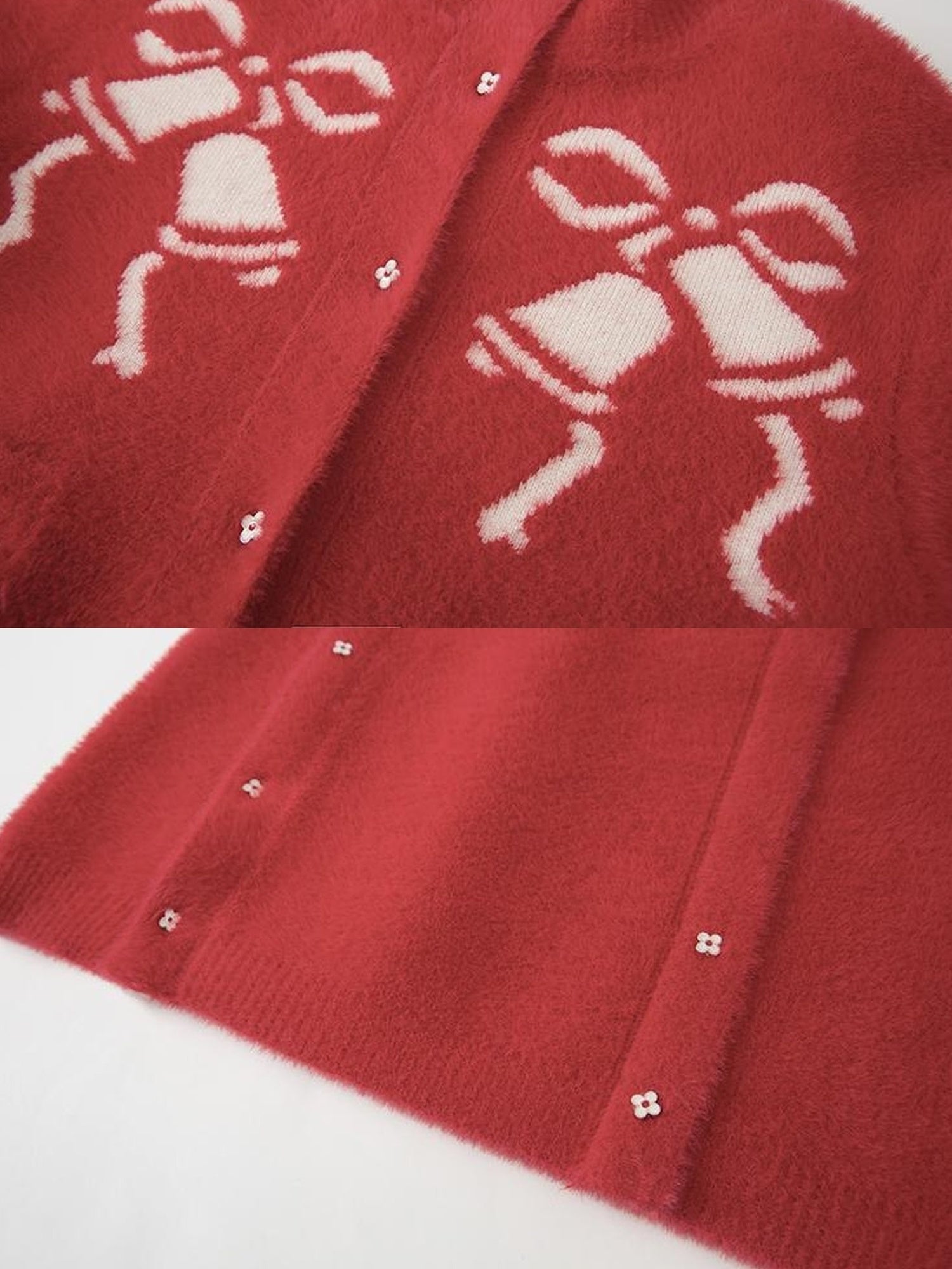 DIDDI MODA Elegant Bow Knot Winter Knit Set