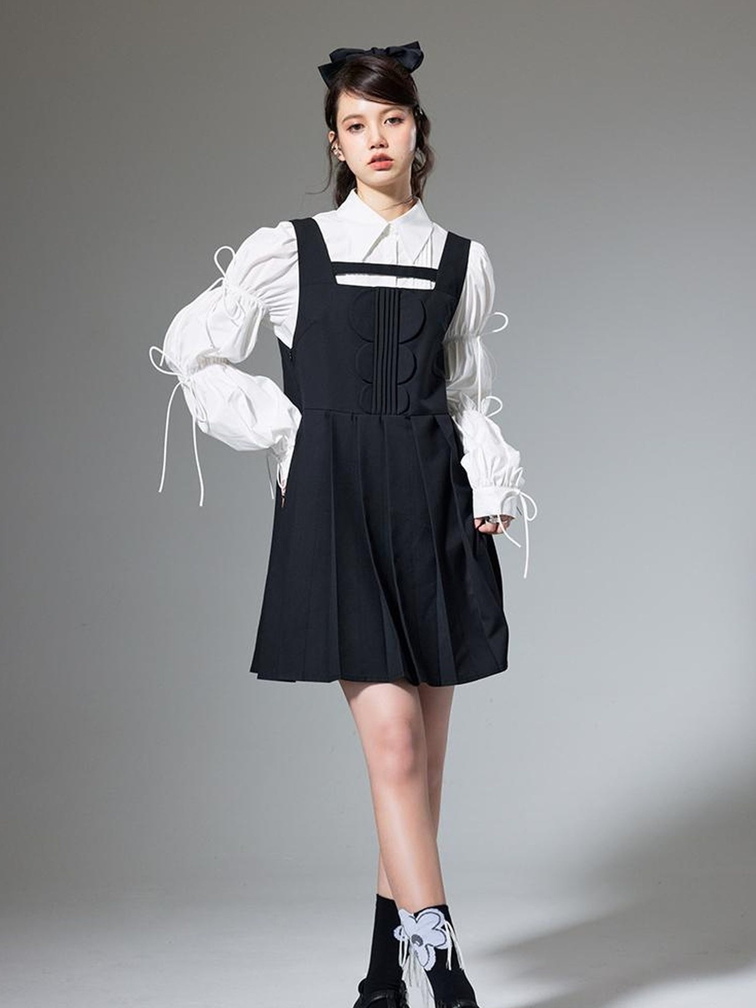 DIDDI MODA Elegant Hollow Out A Line Mini Dress