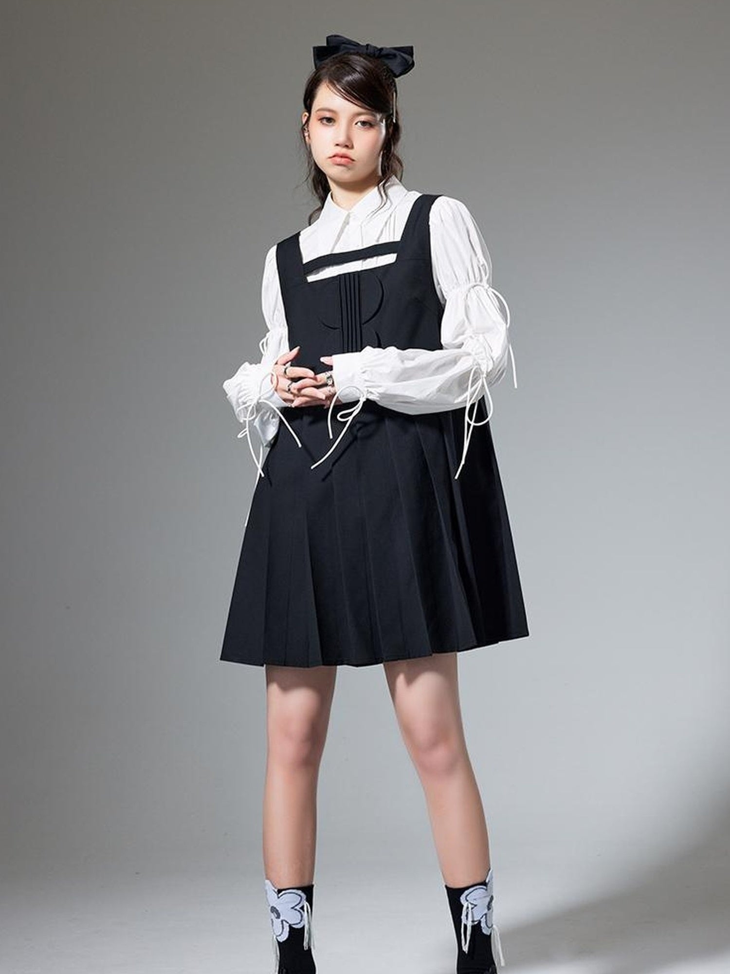 DIDDI MODA Elegant Hollow Out A Line Mini Dress