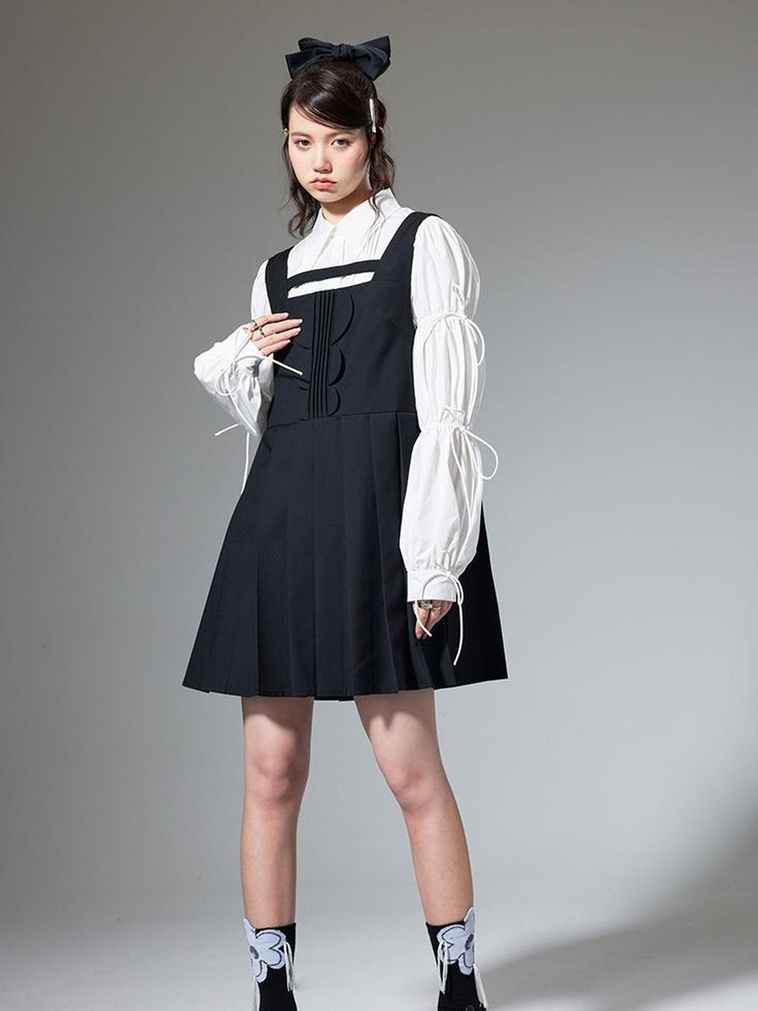 DIDDI MODA Elegant Hollow Out A Line Mini Dress