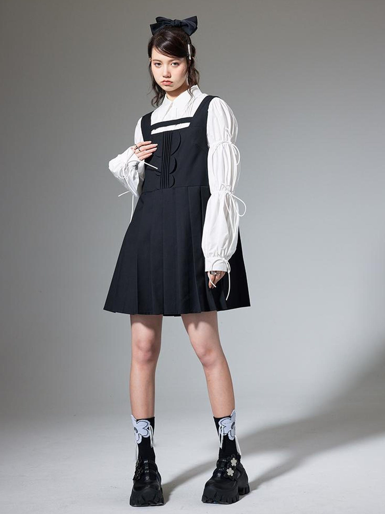 DIDDI MODA Elegant Hollow Out A Line Mini Dress