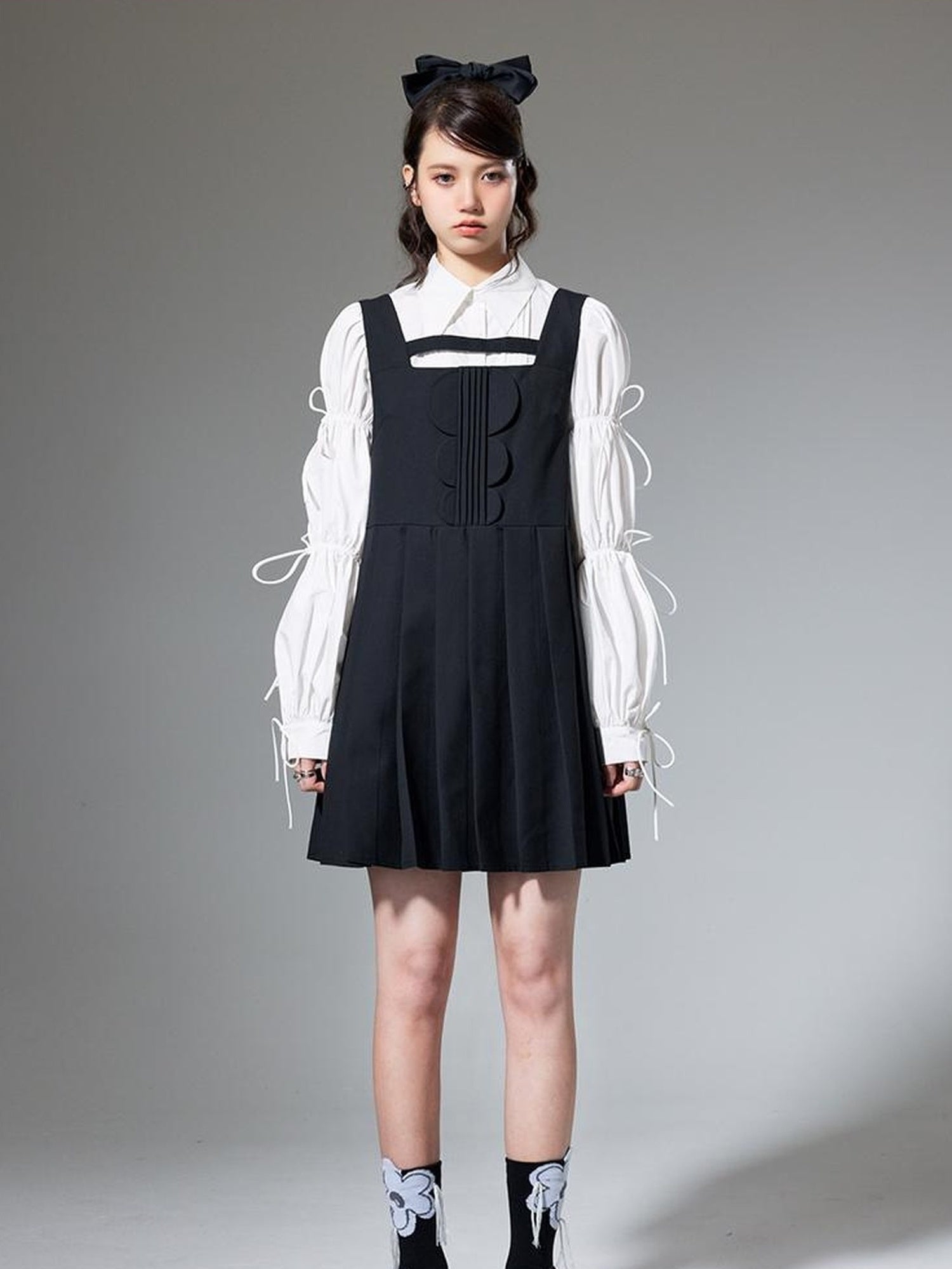 DIDDI MODA Elegant Hollow Out A Line Mini Dress