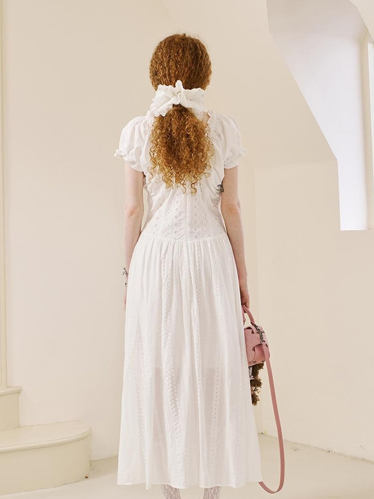 DIDDI MODA Elegant Lace French Waist Tea Dress