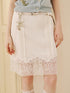 DIDDI MODA Elegant Lace Trimmed Tuck Skirt